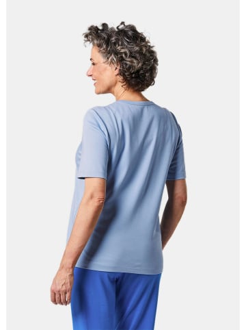 GOLDNER Edel-T-Shirt mit Rundhalsausschnitt in regattablau
