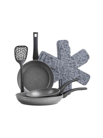 Mäser Pfannen Set, 7-tlg., Aluminium Leonis in Schwarz