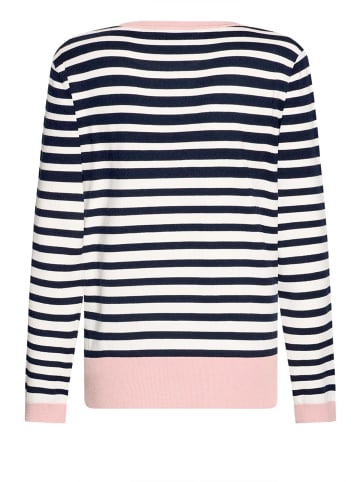 Betty Barclay Feinstrickpullover mit Rundhalsausschnitt in Patch Dark Blue/Rosé