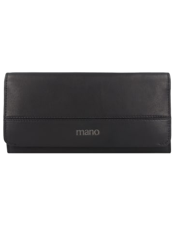 mano Don Romeo Geldbörse RFID Leder 18 cm schwarz