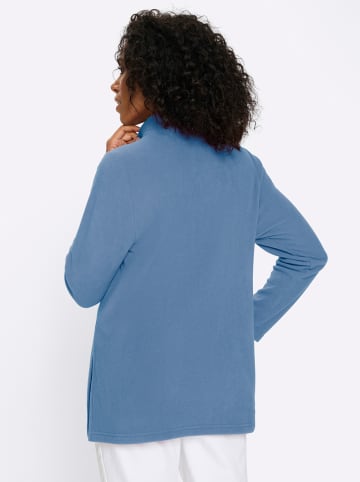 Sieh an! Fleeceshirt in mittelblau