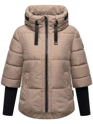 Navahoo Steppjacke Lotusherz XIV in Taupe Grey