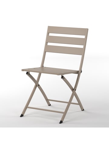 home24 Klappstuhl Kovo 2er-Set in Taupe