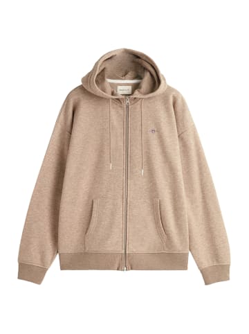 Gant Sweatjacke in Hellbraun