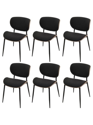 MCW 6er-Set Esszimmerstuhl O45, Natur, dunkelgrau