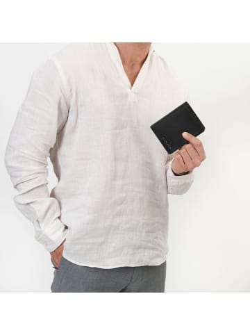 Police Geldbörse RFID Leder 9,5 cm ausklappbar in black