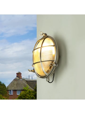 Licht-Erlebnisse Außen Wandlampe (B)24 x (H)24 cm in Nickel mattNickel matt