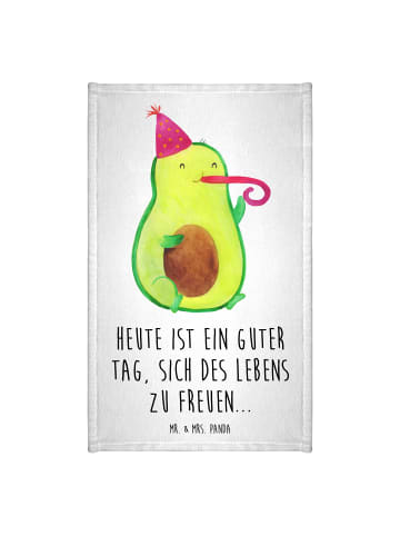 Mr. & Mrs. Panda Kinderhandtuch Avocado Feier mit Spruch in Weiß