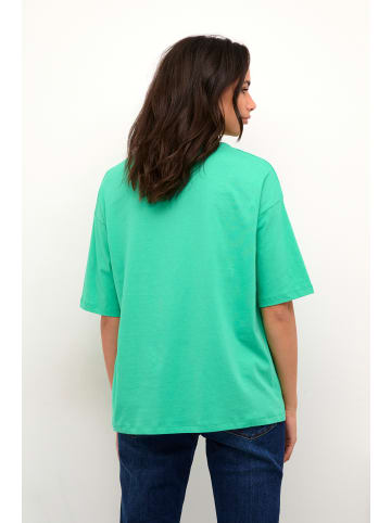 Kaffe T-shirt KAilse Baggy fit in Gumdrop green W. Statement