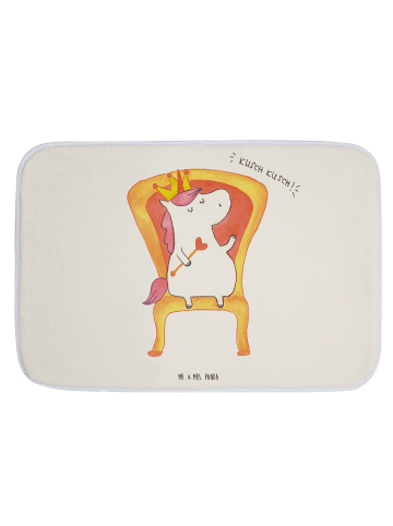 Mr. & Mrs. Panda Badezimmerteppich Einhorn Prinzessin ohne Spruch in Weiß