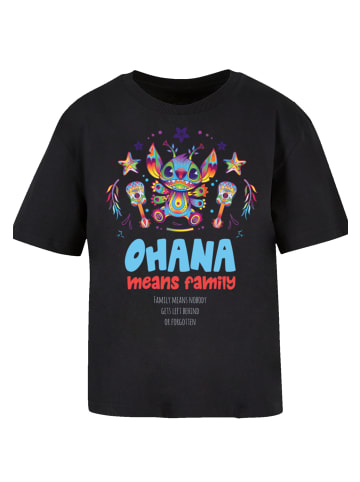 F4NT4STIC Everyday T-Shirt Disney Lilo & Stitch Ohana Mexico in schwarz