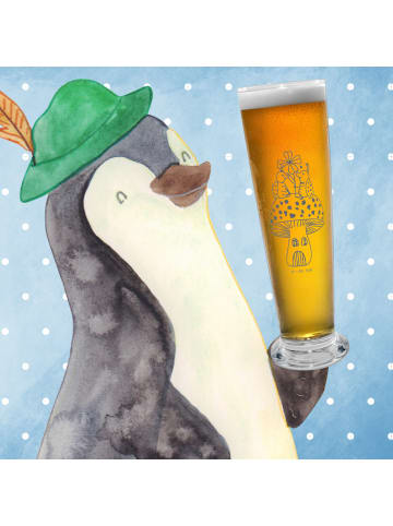 Mr. & Mrs. Panda Weizenbier Glas Marienkäfer Fliegenpilz ohne Sp... in Transparent