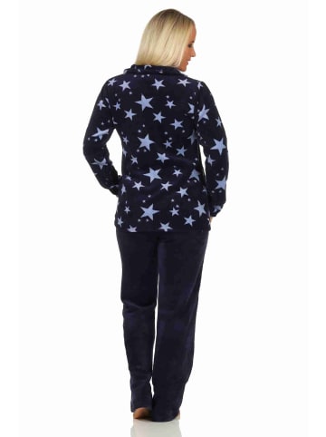 NORMANN Coralfleece Hausanzug Homewear Sternen - 58690 in marine