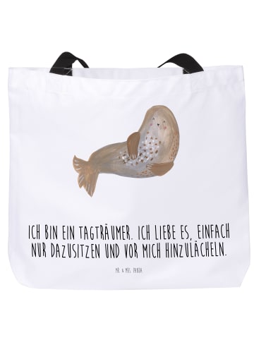 Mr. & Mrs. Panda Shopping Bag Robbe Lachen mit Spruch in Weiß
