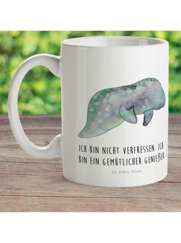 Mr. & Mrs. Panda Camping Tasse Seekuh Chillen mit Spruch in Weiß