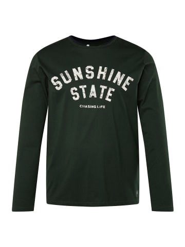 Men Plus Kurzarm T-Shirt in nachtgrün