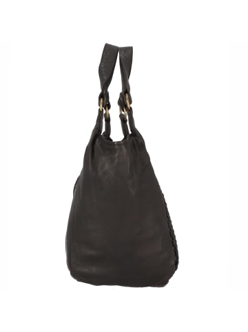 Greenland Nature Femi & Nine Schultertasche Leder 38 cm black