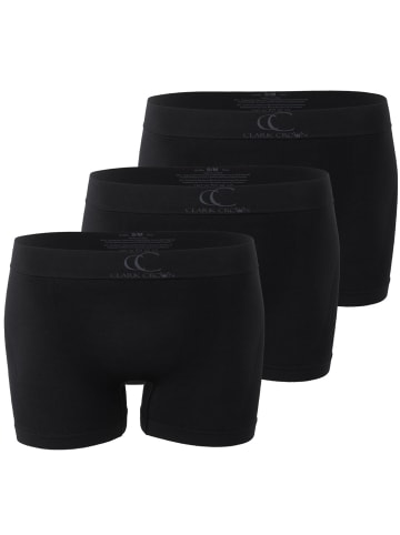 Clark Crown® Boxershorts-Pant 3er Pack Seamless in schwarz