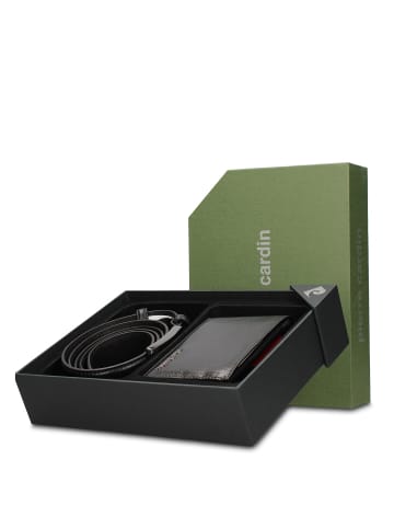 Pierre Cardin Geldbörsen- und Gürtel-Set in BLACK