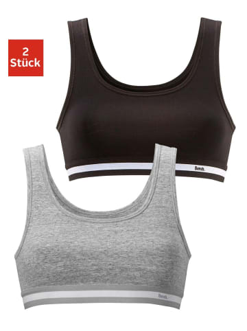 Bench Bustier in grau-meliert, schwarz