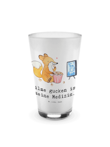 Mr. & Mrs. Panda Glas Fuchs Filme gucken mit Spruch in Transparent