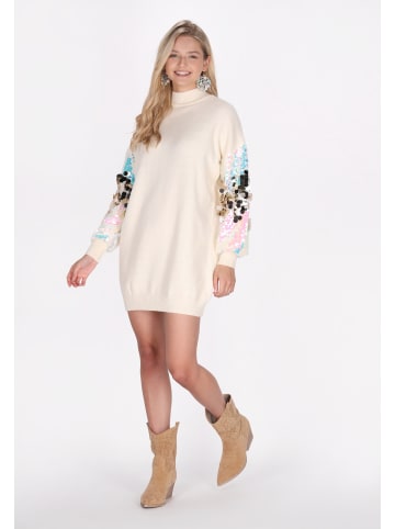 IZIA Damen Kleid in Wollweiss