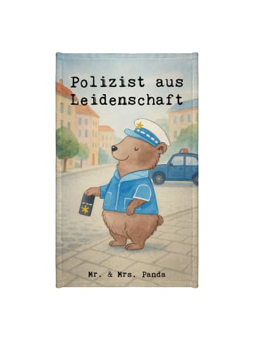 Mr. & Mrs. Panda Gästehandtuch Polizist Leidenschaft Design mit ... in Weiß