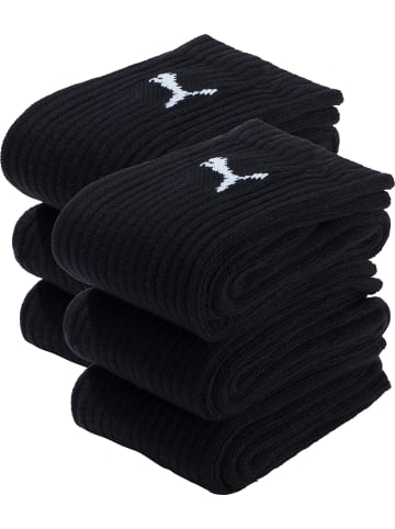 Puma Socks Unisex-Sport-Socken 6 Paar in schwarz