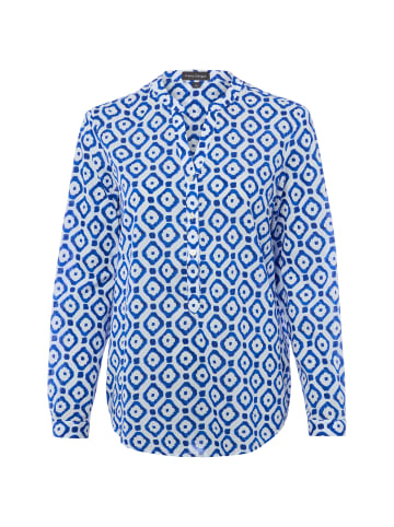 Franco Callegari Blusenshirt in indigo weiß - 0069