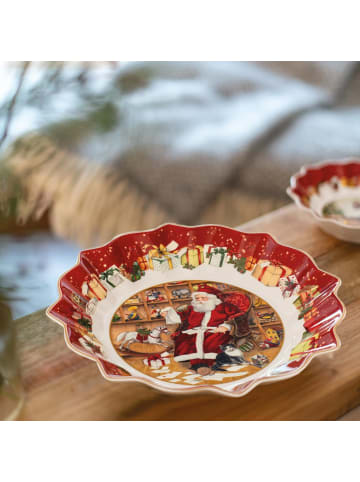Villeroy & Boch Schale "Santa liest Wunschzettel" Toy's Fantasy in ø 25 cm in bunt