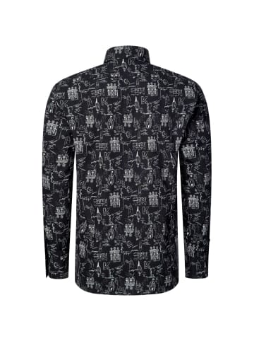 Karl Lagerfeld Langarmhemd 605000 in schwarz