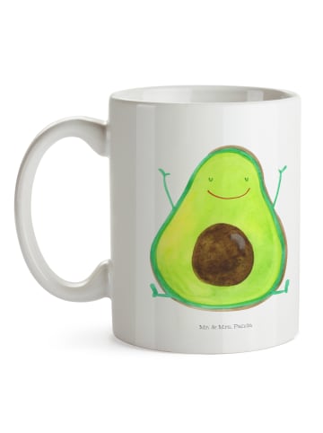 Mr. & Mrs. Panda Teetasse Avocado Glücklich ohne Spruch in Weiß