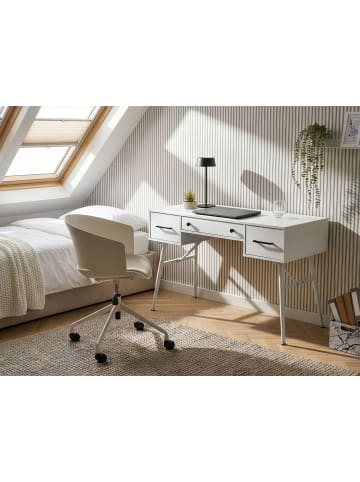 Beliani Schreibtisch MARFLA in Weiß/Schwarz - (W) 120 x (H) 76 x (L) 50 cm