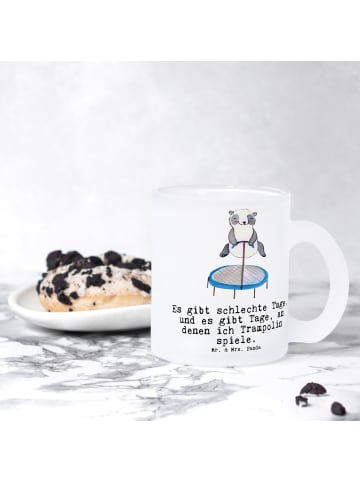 Mr. & Mrs. Panda Tasse Panda Trampolin springen mit Spruch in Transparent
