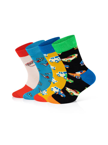 Happy Socks Socken 4-Pack Kids 3D Hotdog-Car in multi_coloured