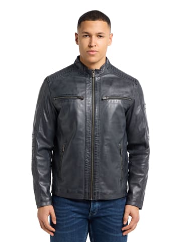 Bruno Banani Lederjacke MADDOX in Anthrazit / Melange