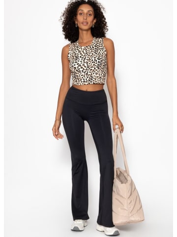 SASSYCLASSY Flare Sportleggings in Schwarz