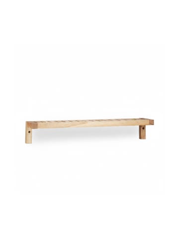 relaxdays Wandregal in Natur - (B)60 x (H)10 x (T)12,5 cm