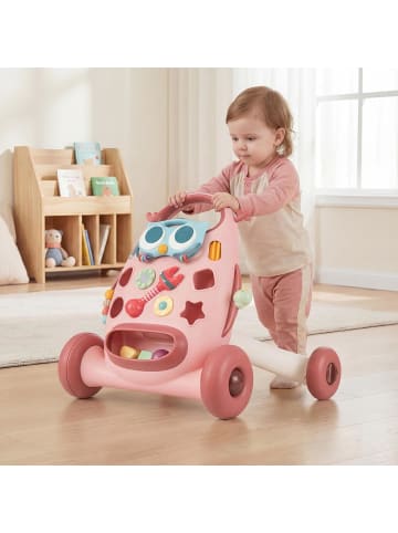 COSTWAY Lauflernwagen Baby 10-36 Monate in Rosa