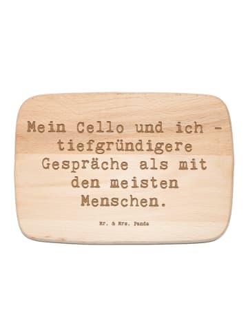 Mr. & Mrs. Panda Schneidebrett Spruch ViolonZeichenllo Gespräche mit ... in Transparent
