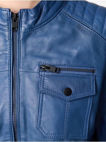 Tazzio Lederjacke "F524" - in Navy