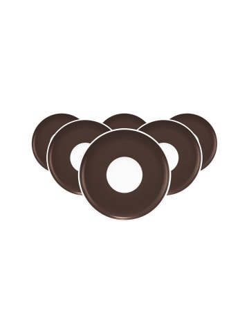 Seltmann Weiden 6er Set Kombiuntertassen Sento Home Pure Colors in ø 16,2 cm in Chocolate Brown