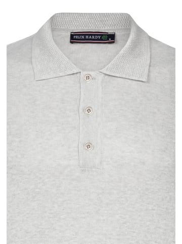 Felix Hardy Polo Kragen Langarm Pullover in Grau