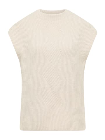 Cecil Cosy cable mix Vest in Eggplant Red