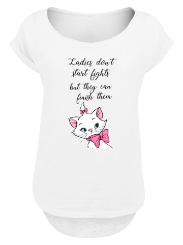 F4NT4STIC Long Cut T-Shirt Disney Aristocats Ladies Don't in weiß