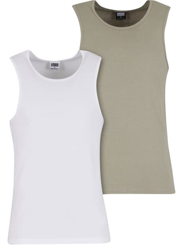 Urban Classics Urban Classics Tank-Tops in paleolive+white