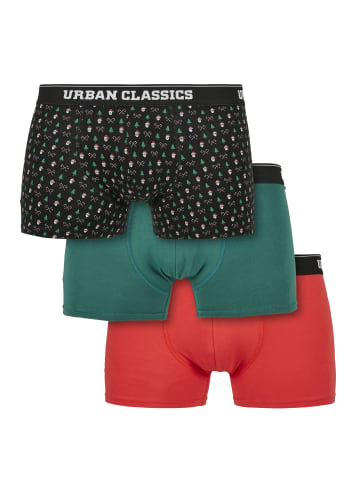 Urban Classics Boxershorts in nicolaus aop+treegreen+popred