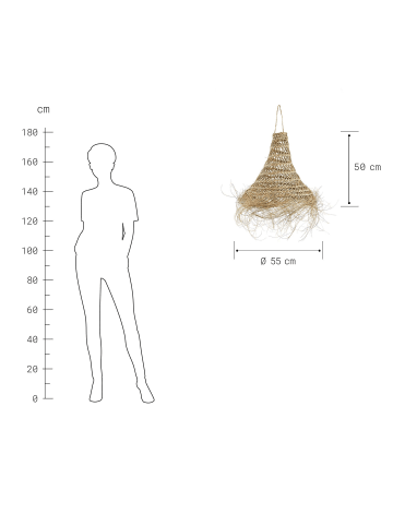 Butlers Lampenschirm Höhe 50cm BOMAS in Natur