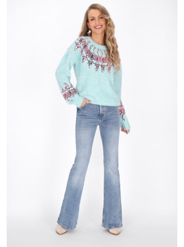 IZIA Women Sweater in aqua