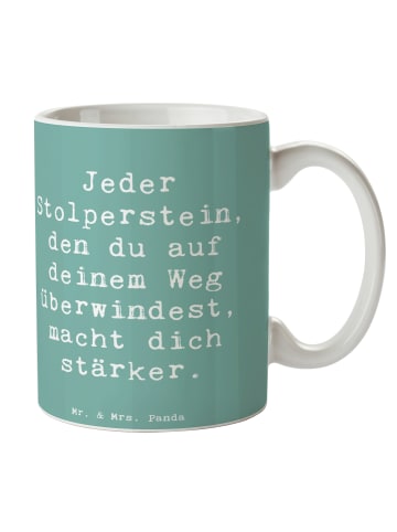 Mr. & Mrs. Panda Tasse Spruch Stolpersteine im Alltag meistern m... in Meeresbrise